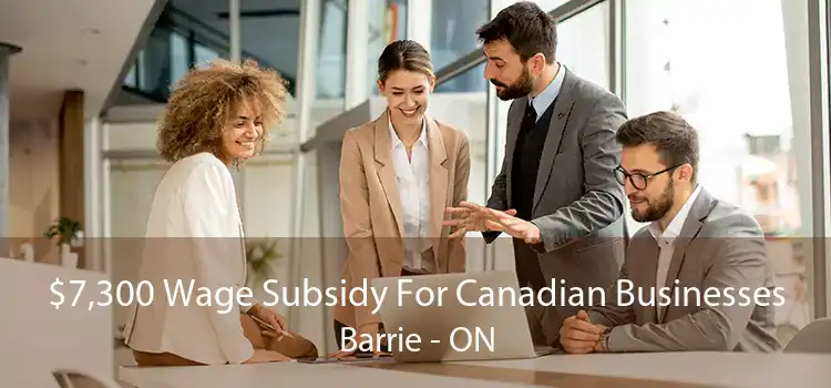 $7,300 Wage Subsidy For Canadian Businesses Barrie - ON